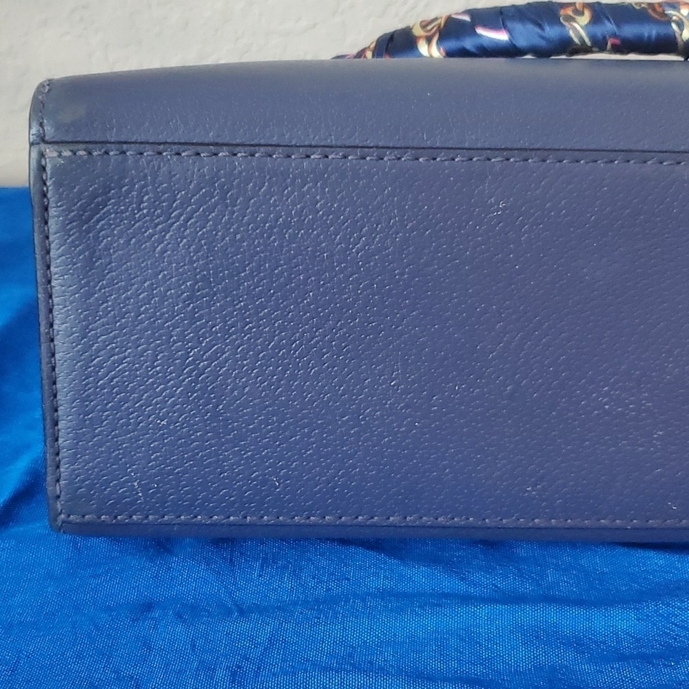Kate Spade New York Grove Street Caley Satchel navy blue 100% leather - Picture 11 of 16